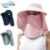Gobygo Summer Sun Protection Sun Hat Nasal Honeycomb Breathable Large Brim Outdoor Fishing Detachable Fisherman'S Hat Men Women
