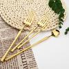 Gold Vintage 1 Mirror Pcs Flatware Cutlery Set 304 Stainless Steel Dinnerware Set Tableware Home Knife Fork Teaspoons Silverware Set