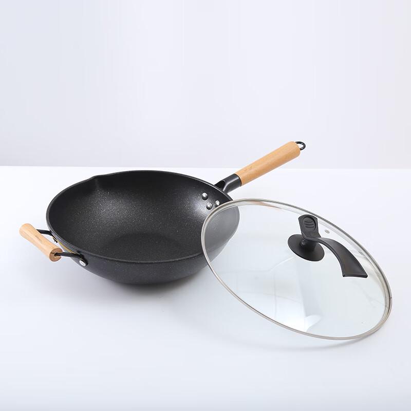 Triceratops Maifan Stone Non-Stick Flat Wok