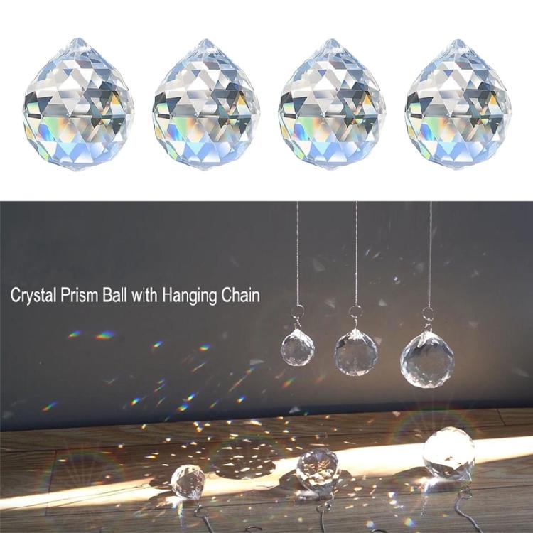 8 Stück 20mm Kristall Hängeprismen Kugel für Sonnenfänger und Heimdekorationen Kronleuchter Anhänger Regenbogenmacher Ornamente
