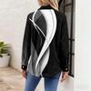 Camicia da donna, camicetta, stampa, bottoni, manica lunga, casual, basic, colletto, regolare