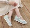 Wanqing 2024 Summer Embroidered Hanfu Women's Bow Shoes with Inner Lift