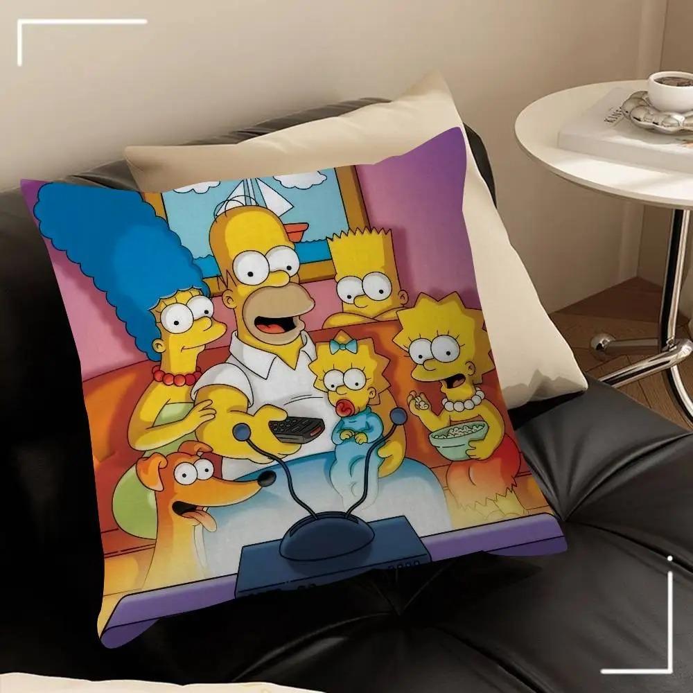 Cartoon Pillowcase Double Sided 2D Print Soft Plush Pillow Cover With Hidden Zipper Decor Sofa Bedroom Living Room Fun Vibe Gift