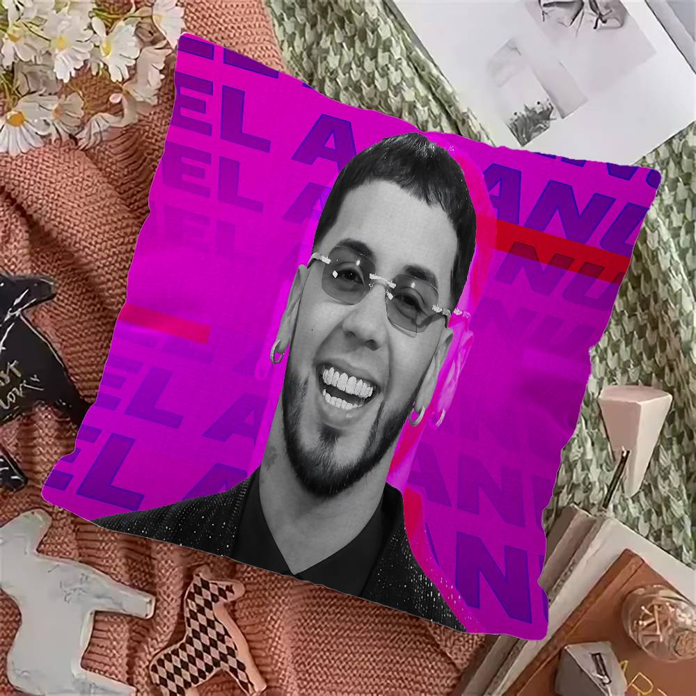 Classic Rapper Anuel AA Music Personalized Picture Text Home Decorative Pillows Household Gifts 45x45cm