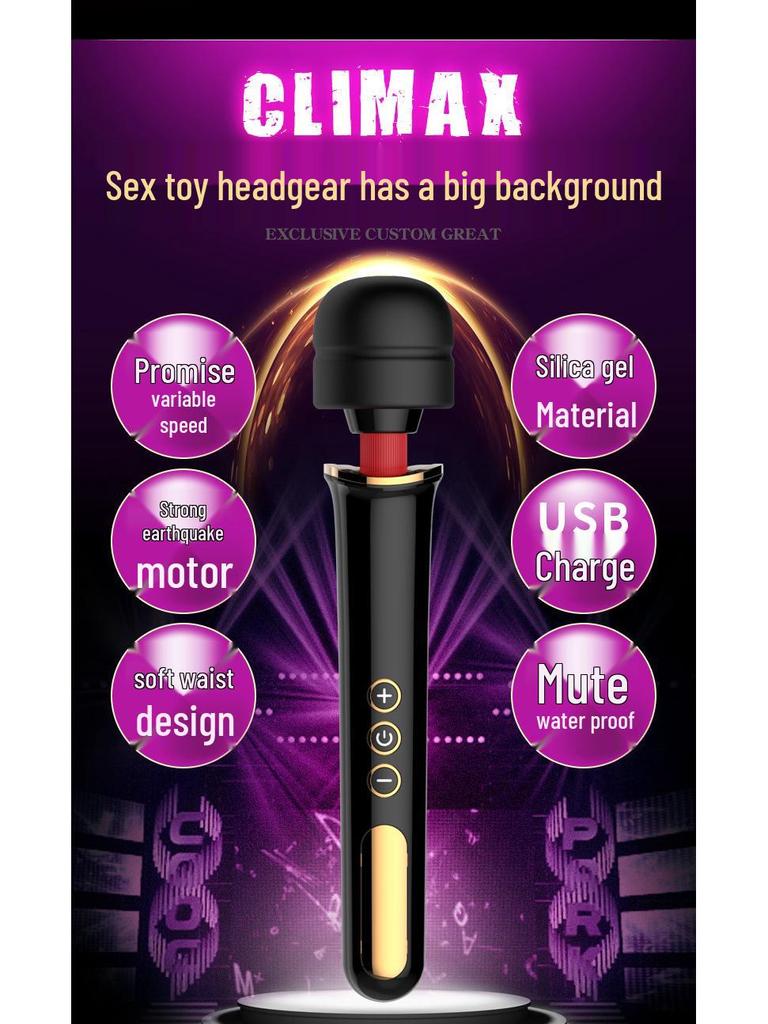 Wiederaufladbarer Großer AV-Vibrator für Frauen - Super Starker Mehrfrequenz-Masturbator.