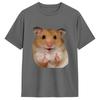 Cute Hamster MeMe T Shirts for Unisex Cotton Funny TShirt Crewneck Tee Shirt Short Sleeve Tops New Arrival