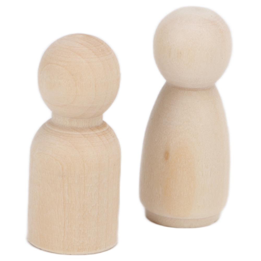 40pcs Wooden People Figures Wooden Peg Dolls 35mm Size DIY Craft Figures  DIY Arts Crafts