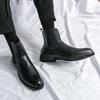 British Style Men's Plus Size Chelsea Ankle Boots - Autumn Winter Fashion, European American Trend, Leather, Slip-on