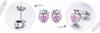 S925 Earrings, Hearts, With A Crown Of Cubic Zirconia For A Princess