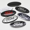 UJOV9 1Pc 17.5cm Aluminum Front Grille Hood Logo Sticker For Ford Focus Fiesta Mondeo Ranger Trunk Accessories 3D Luxury Pro Premium