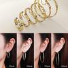 Duoying  Girls  Personalised Initial Letter Nameplate Gold Stainless Steel Round Custom Hoop Name Earrings