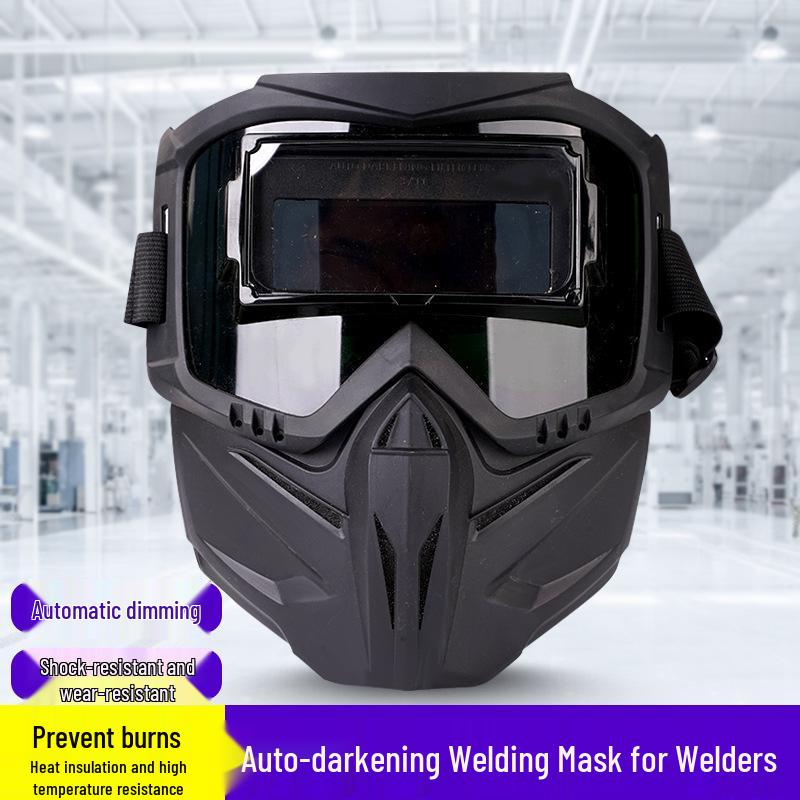 Harley-Style Auto-Darkening Solar Welding Helmet, True Color, Anti-Strong Light