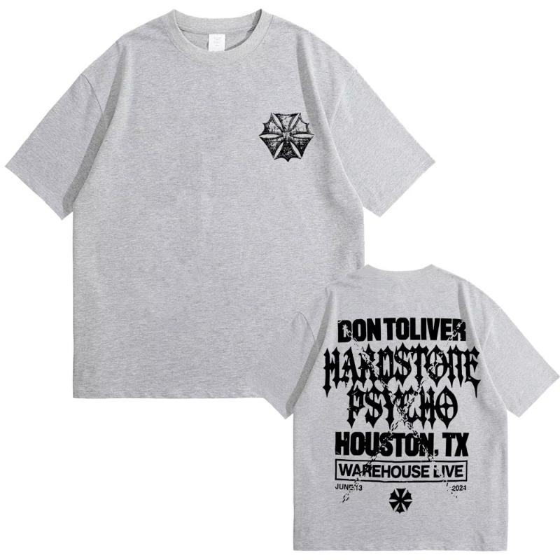 Rapper Don Toliver Hardstone Psycho Album Graphic T Shirt Unisex Hip Hop Oversized Gothic Tshirt Unisexs Vintage Punk Rock Tshirt