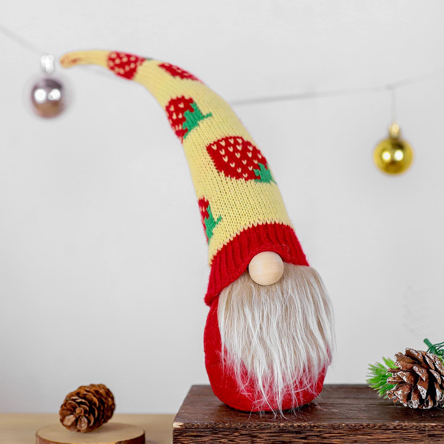 

Фруктовая кукла Рудольф Безликая кукла Безликая кукла Дисплей для витрины Украшение для подарка hat жёлтый