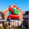 Juluppblåsbar Jultomte 1,8m Klättrande Jultomte Med Inbyggd LED Uppblåsbar Julhelgsdekoration För Trädgård
