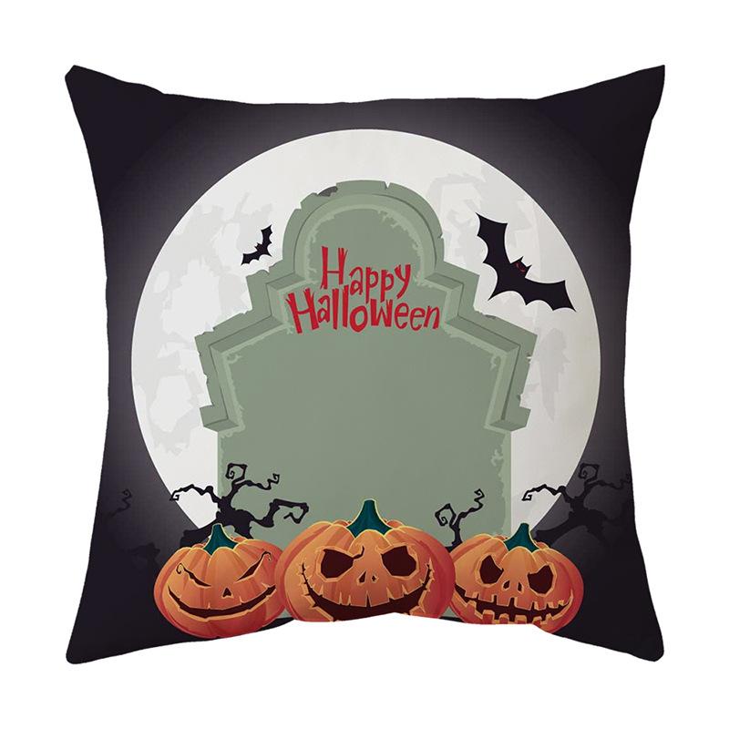 Halloween Series Pumpkin Cushion Pillow Cover Printed Pillow Cover Cushion Cover Holiday Gift
