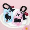Creative Cat Ear Wave Card Cover Student Campus Cards Case Employee Id Card Holder Sliding Cover ABS ID Holder Bus Card Holder