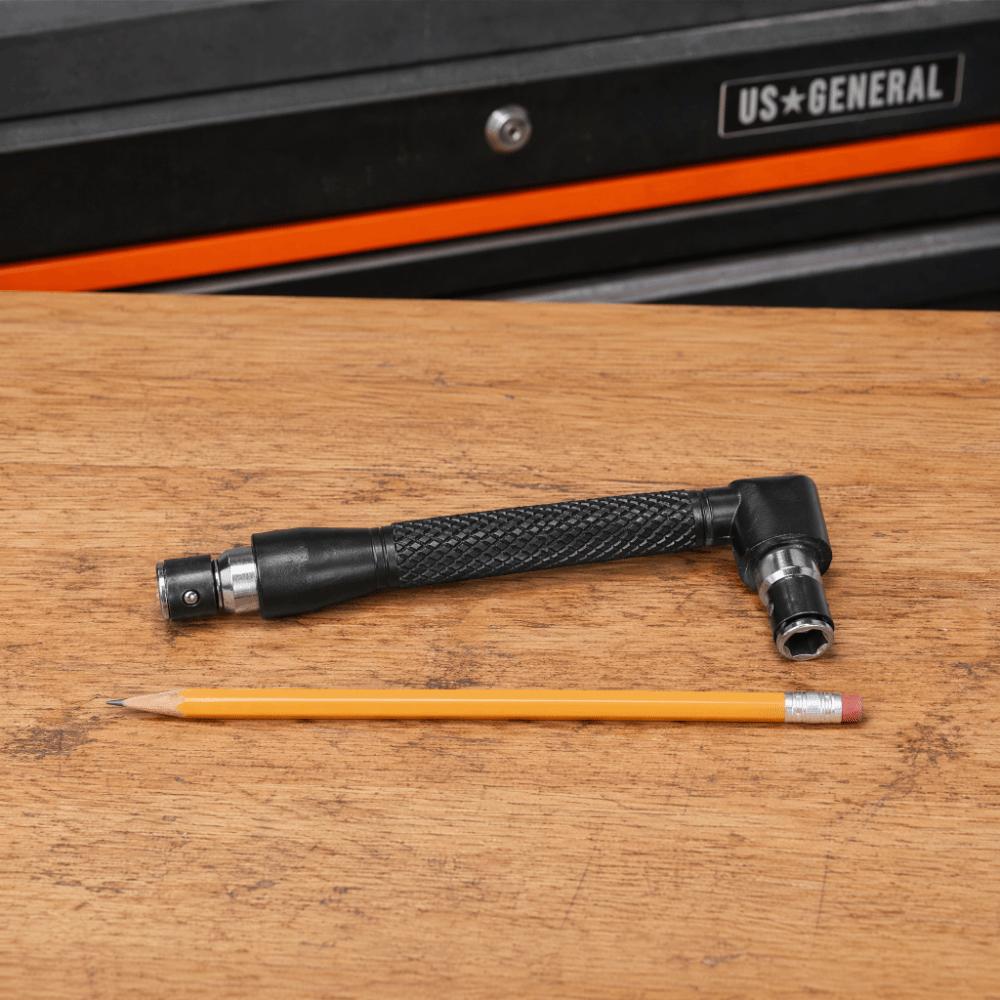 90 Degree Angle L Shaped Wrench 1/4 Inch Hex Shank Socket Wrench Adapter Mechanical Repair