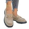 Foreign Trade 2025 New Spring and Autumn Loafers Large Size Casual Polished British Style Women's Shoes Thick Heel Thick Sole Foreign Trade Retro