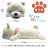 Traveling Mameshiba Body Body Soft and Cute Dog Shiba Mameshiba Pillow, Cushion, Pillow, Fluffy, Figurine, Inu, (White, Mameko)
