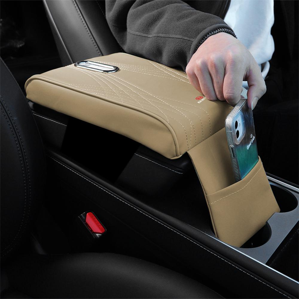 2026 Hot Car Sticker Car Tissue Box Armrest Pad Center Console Protector Cover Armrest For KIA KN Rio Ceed Sportage Cerato Soul 