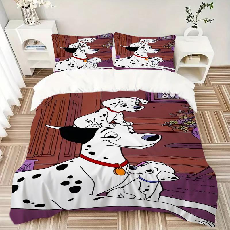 3Pcs Dalmatian Dogs Family Scene Bedding Sets For All Sizes New 3D Printed Bed Cover Comforter Duvet Cover Pillowcase Bedroom Decoration