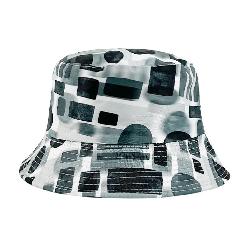 Printed Double Sided Fisherman Hat Outdoor Sun Protection Pot Hat Summer Thin Breathable Sun Hat Women