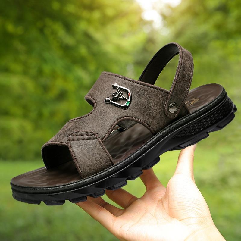 Sandals Men's New Driving Cool Slippers Men's Sandals Soft-soled Breathable Beach Shoes Men