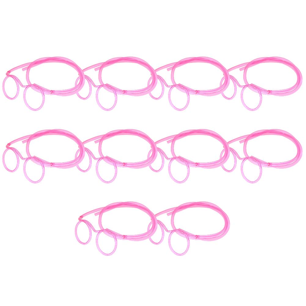 10 шт. Очки Забавные Мягкие ПВХ Глупые Очки с Трубочкой Веселые Петлевые Питьевые Трубочки Очки Пластиковые Многоразовые Питьевые Трубочки Подарки