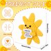 1/2pcs Positive Sun Crochet Dolls with Inspirational Cards-Handmade Yellow Knitted Suns for New Year, Birthday Party Decorations