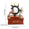 Simulation Sewing Machine Music Box Kids Retro Toy Jewelry Box Resin Craft  Desktop Ornaments Home Decor for Christmas Gift