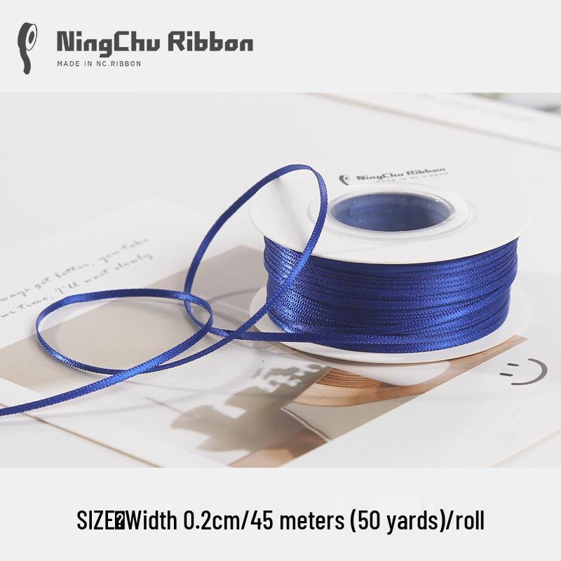 2mm Double-Sided Satin Ribbon Bookmark for Wedding Bows and Gift Wrapping