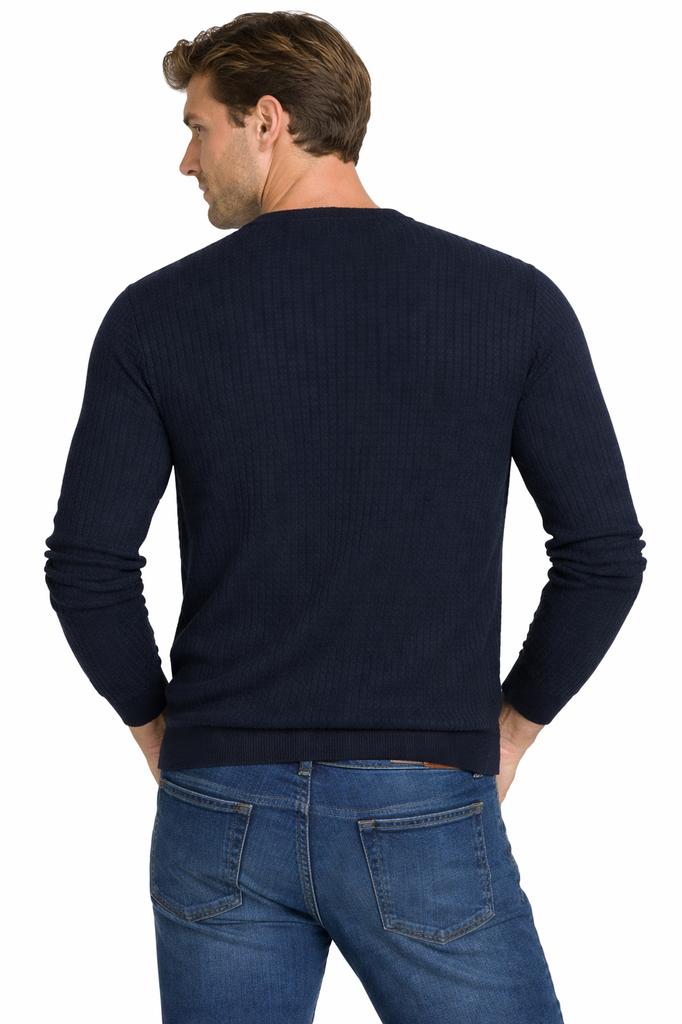 Jack&Jones -Men' Sweater - Jprblubarkley Knit Crew Neck Ch Ln 12286611 Night Sky