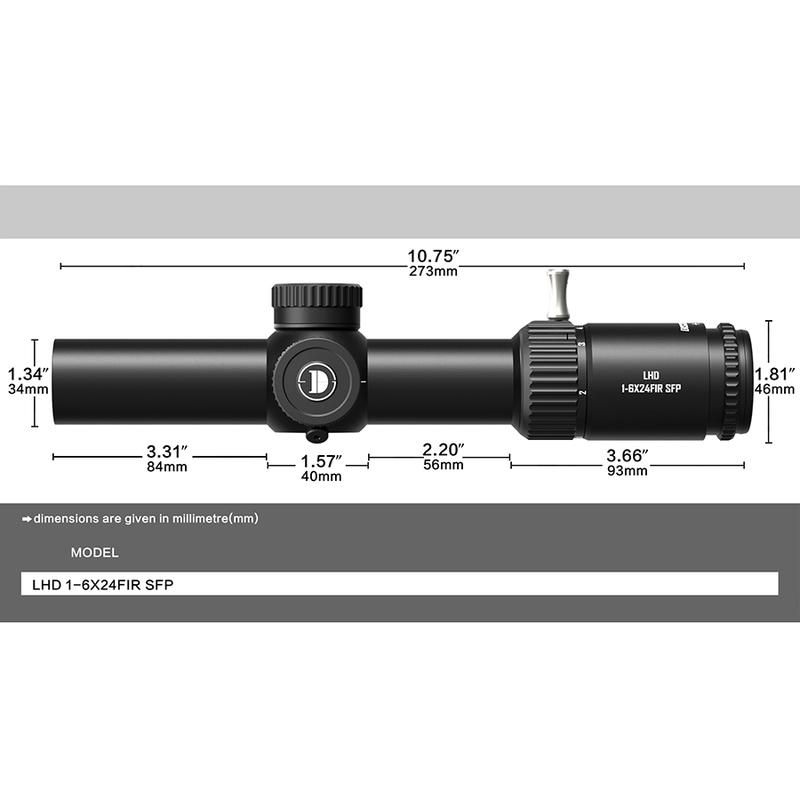 

Discovery LHD 1-6X24SFIR SFP-MOA LPVO Riflescope Diameter34MM Fiber Reticle Scopes Second Focal Plane Sight Low 11MM