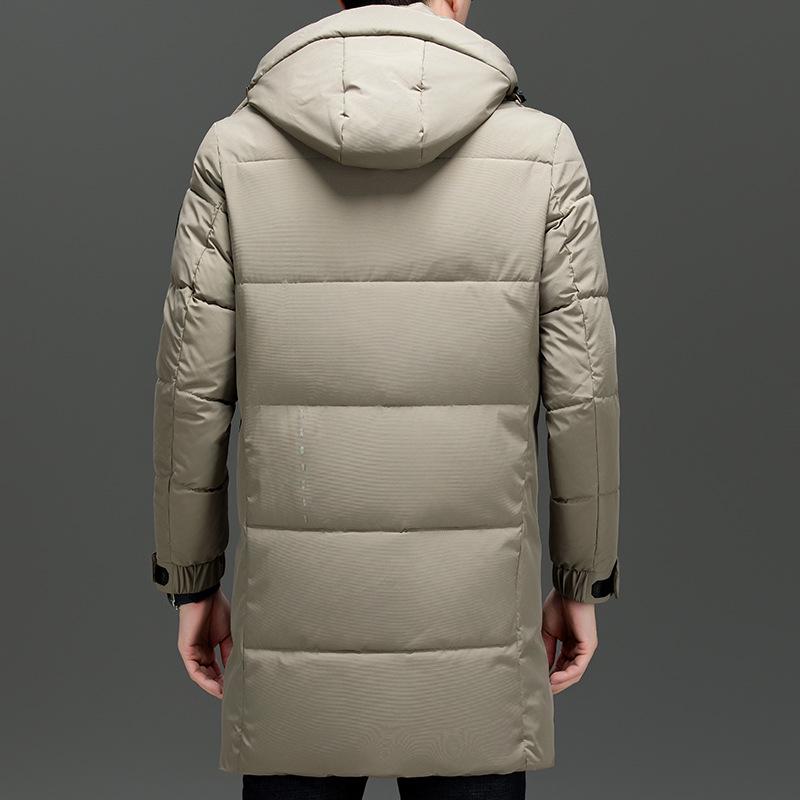 Men's Mid-Length Winter Cotton Jacket - Thick, Casual, Warm Hooded Coat