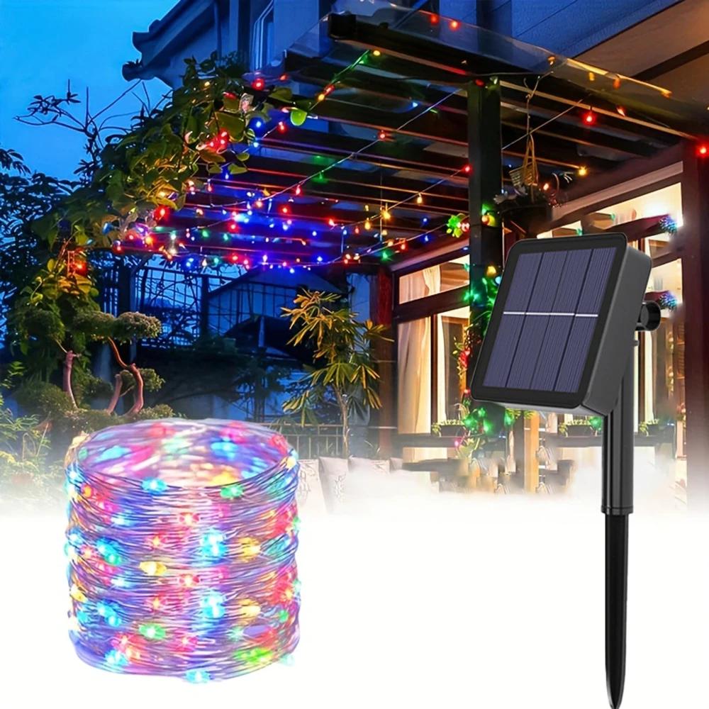 

32m Leds Solar LED Light Valentine s Day Festoon Lamp Garden Solar Fairy Light String Garden Wedding Decoration Outdoor 12m 100LEDs