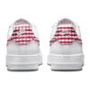 New Nike Air Force 1 Low '07 Essential White Mystic Red Gingham Women's DZ2784-101