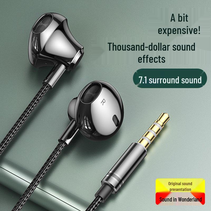 Type-C Wired In-Ear Headphones with Round Hole, High Sound Quality for Android, Sony, Huawei