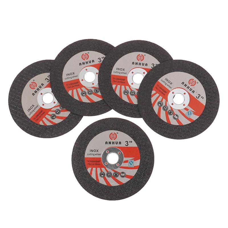 5Pcs Mini Cutting Disc Circular Resin Grinding Wheel Sanding Disc 75Mm