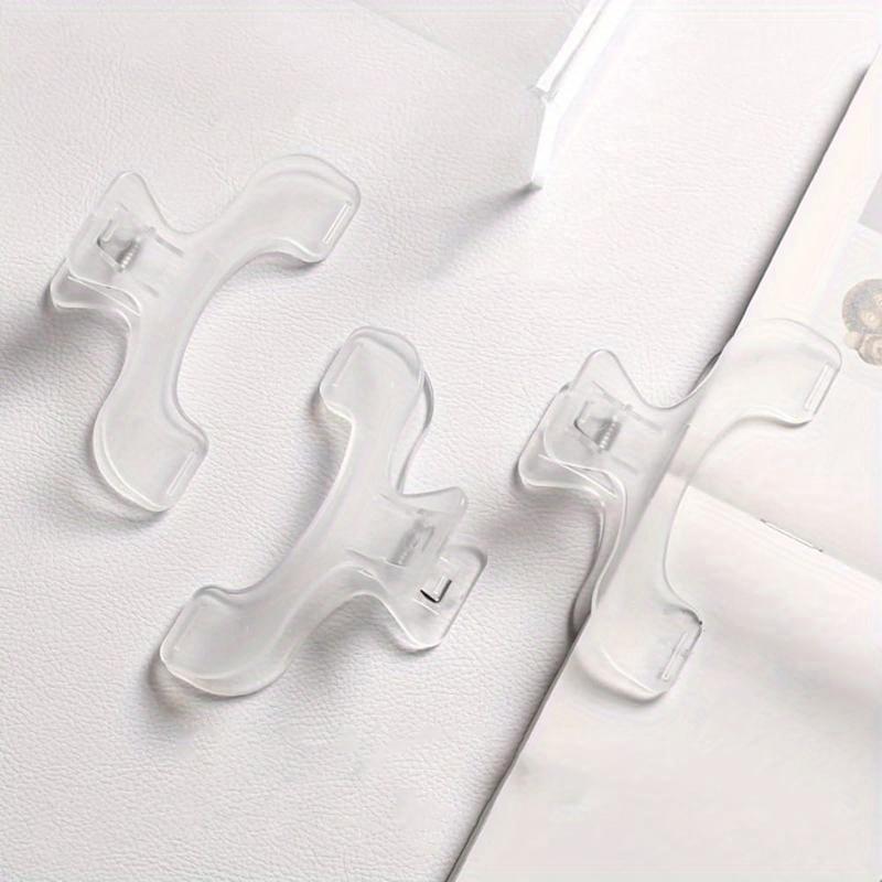 50 Stück Transparenter Plastik-Buchclip Einfache Lesehilfe Fester Buchhalter Lesezeichen Kreatives Design Praktischer Notizhalter.