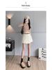 Women's High-Waist White A-Line Culottes Skirt - Spring 2025