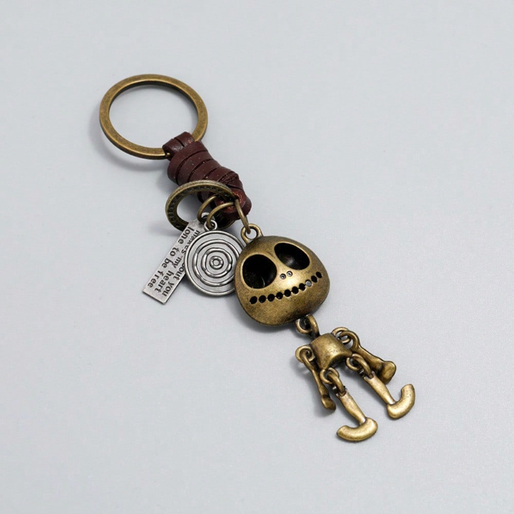 European and American Retro Jewelry Skull Skeleton Pendant Keychain Personalized Weaving Creative Keychain