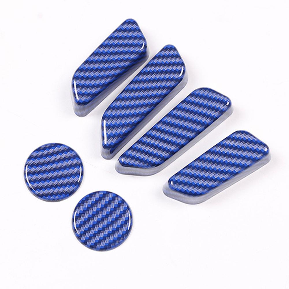 

6 шт. для Tesla Model 3 Model Y карбоновое волокно цветное сиденье регулировка кнопка переключения отделка крышка черный ABS автомобильные аксессуары для интерьера