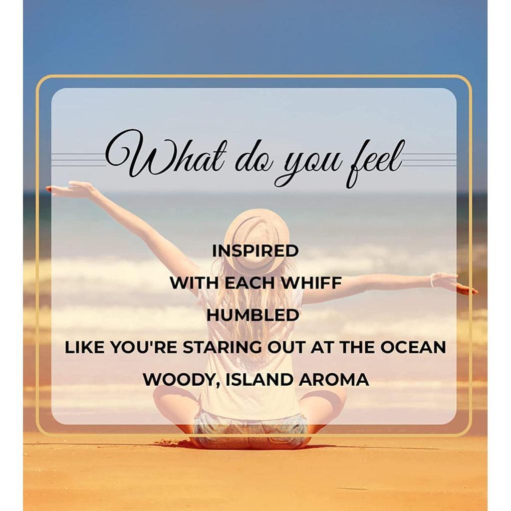 EKAM Island Driftwood 3 Wick Soya Balmumu Kokulu Mum - 256 Gram - 30 Saat Yanma Süresi - Ev Dekorasyonu, Hediyelik Eşya ve Aromaterapi İçin İdeal