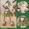 Cross-border Reindeer Plush Toy: Green Fabric Fawn Christmas Ornament for Hotel Window Display