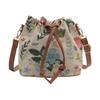 New ethnic style embroidery bucket bag women's Korean version fashion drawstring shoulder bag versatile casual messenger bag