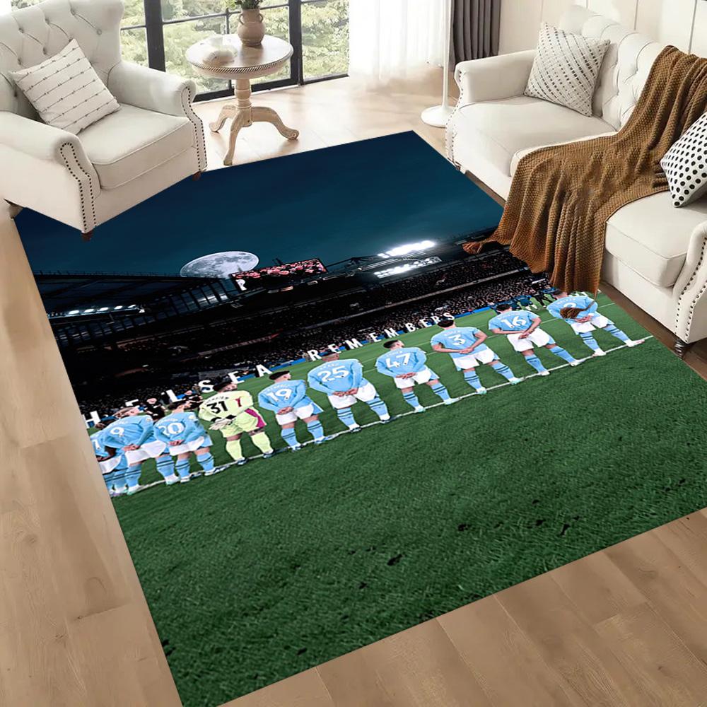 Manchester City Floor Mat Suitable For Entryway Living Rooms Hallway Dining Room Antislip Carpet Anime Office Decor
