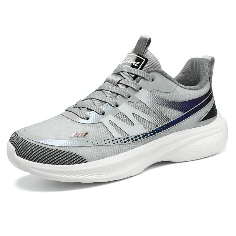 Men's Shoes, Sports Shoes, Spring Running Shoes, Trendy Flying Woven Single Shoes, Lightweight, Soft-soled, Breathable and Non-smelly Shoes