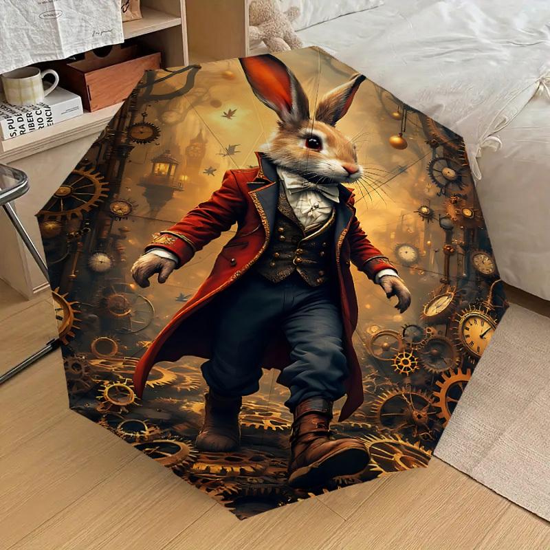 1PC Rabbit Clockwork Umbrella-8-Rib Reinforced, Automatic Open, Lightweight & Durable, Cute Fashion Accessory for Outdoor-P41