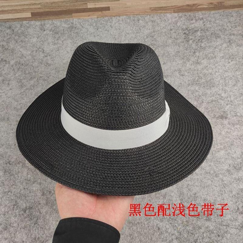 Chapeau de paille Panama à grande circonférence chapeau de protection solaire d'été pour le voyage chapeau de soleil pour la plage en bord de mer chapeau de soleil pour homme tendance